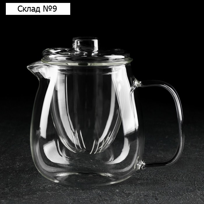 Чайник заварочный со стеклянным ситом "Бохо" 750 мл, 15х11х14 см