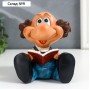 Сувенир полистоун подставка под очки "Дедуля с книгой" 13х10х11 см