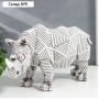 Сувенир полистоун 3D "Носорог Геометрия" 25,1 см