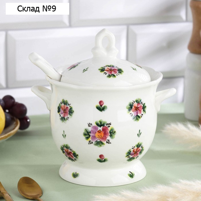 Сахарница "Ситец", 16х12,5 см, 540 мл