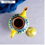 Чайник Риштанская Керамика "Узоры", 1000 мл, желтый