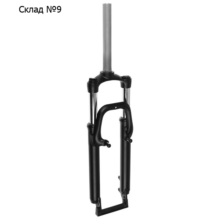 Вилка амортизационная 27.5", шток 1"-1/8, пружина, ход 100 мм, под диск, V-brake