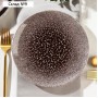 Тарелка фарфоровая плоская NATUR SAND, d=20 см, цвет коричневый