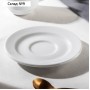 Блюдце фарфоровое кофейное CORAL, d=12,5 см, цвет белый