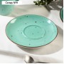 Блюдце фарфоровое DOTS menta, d=16 см, цвет бирюзовый