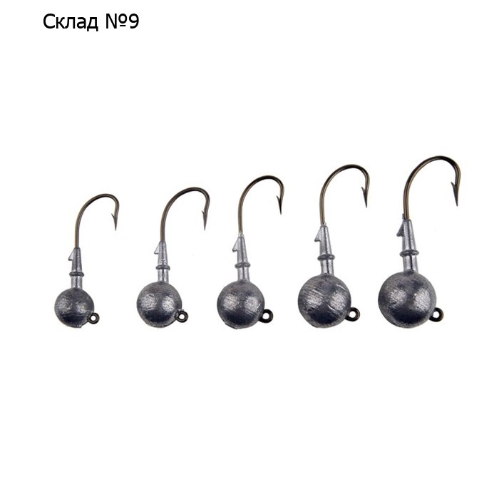 Джиг-головка шар, крючок Mustad, 3 шт, 140 г