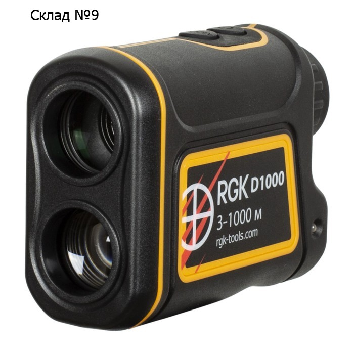 Дальномер оптический RGK D1000, 1000 м, 905 Hm, встроенный прицел, резьба 1/4"