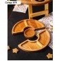 Подарочный набор деревянной посуды Adelica «Винный», столик для вина d=32 см, менажница d=25 см, подсвечник d=8 см, берёза