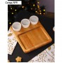 Подарочный набор деревянной посуды Adelica «Фаст-фуд», менажница 25×22 см, соусники 3 шт, 65 мл, берёза