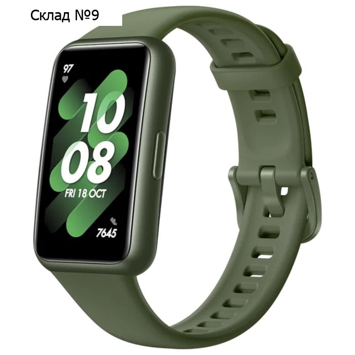 Фитнес-браслет Huawei Band 7, 1.47", пульсометр, уровень кислорода, уведомления, зелёный