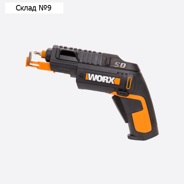 Отвертка аккумуляторная WORX WX255 SD Slide Driver, 4 В, набор бит 6 шт.