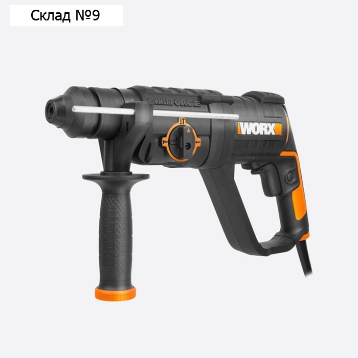 Перфоратор WORX WX337, 220 В, 750 Вт, 3000 об/мин, 2 Дж, SDS-PLUS, кейс