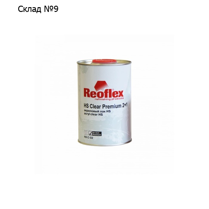 Лак Reoflex Premium, акриловый HS 2+1, 1 л, без отвердителя