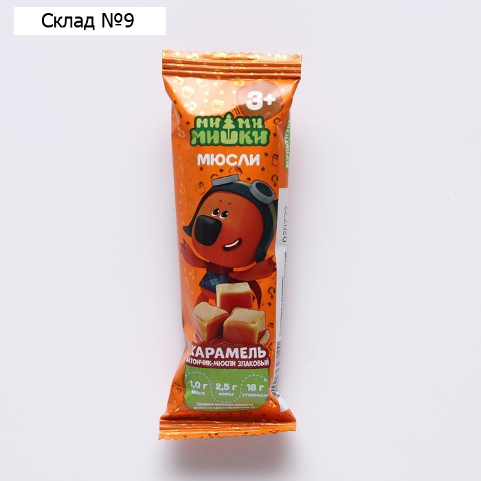 Батончик-мюсли злаковый Ми-Ми-Мишки карамель, 24 г