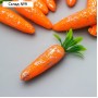 Пасхальный декор «Морковки с серебристыми блёстками», набор 10 шт., 4 см
