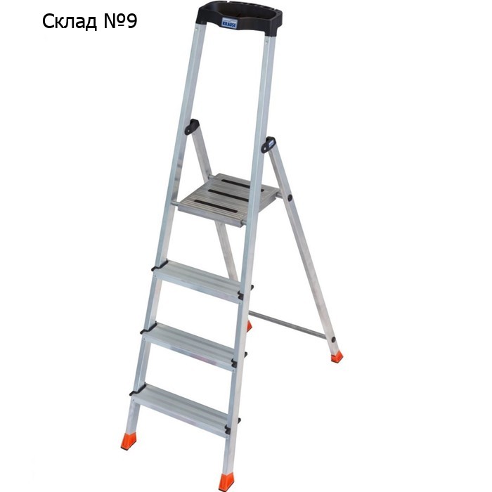 Стремянка KRAUSE SAFETY 4, алюминиевая, 4 ступени