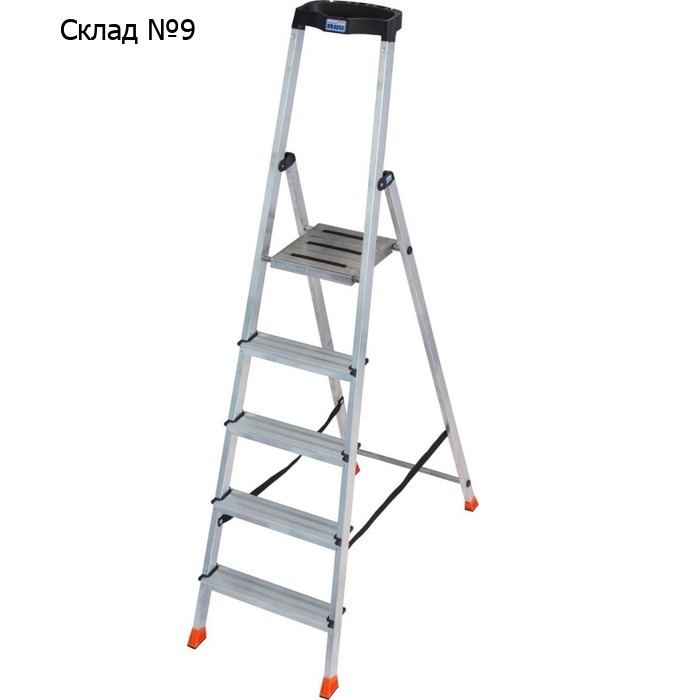 Стремянка KRAUSE SAFETY 5, алюминиевая, 5 ступеней