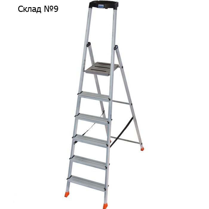 Стремянка KRAUSE SAFETY 6, алюминиевая, 6 ступеней