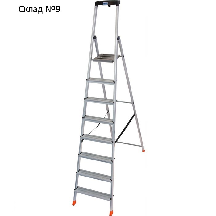 Стремянка KRAUSE SAFETY 8, алюминиевая. 8 ступеней