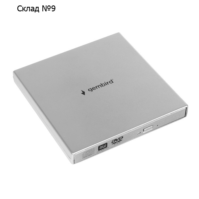 Внешний привод DVD Gembird DVD-USB-02-SV, USB 2.0, серебристый
