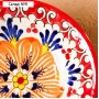 Конфетница "Риштанская керамика" 15см красная