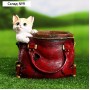 Фигурное кашпо "Котенок в сумке" 18х15х17см