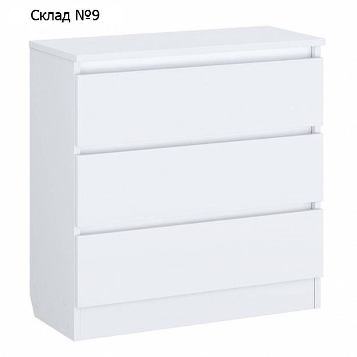 Комод детский Polini kids, 80х35х80 см., 3 ящика, цвет белый