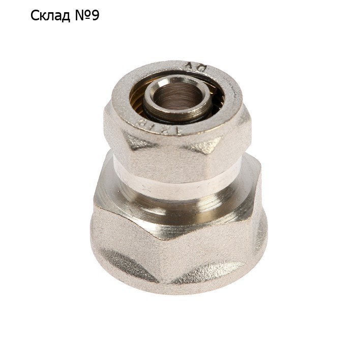 Переходник AQUALINK, обжимной, d=16 мм х 3/4", цанга/гайка