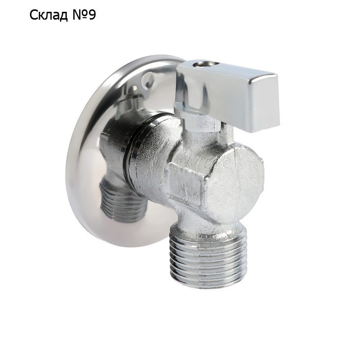 Кран шаровой для подкл. стац. приборов FRESSO 554136, с отражателем, 1/2"х1/2", хром