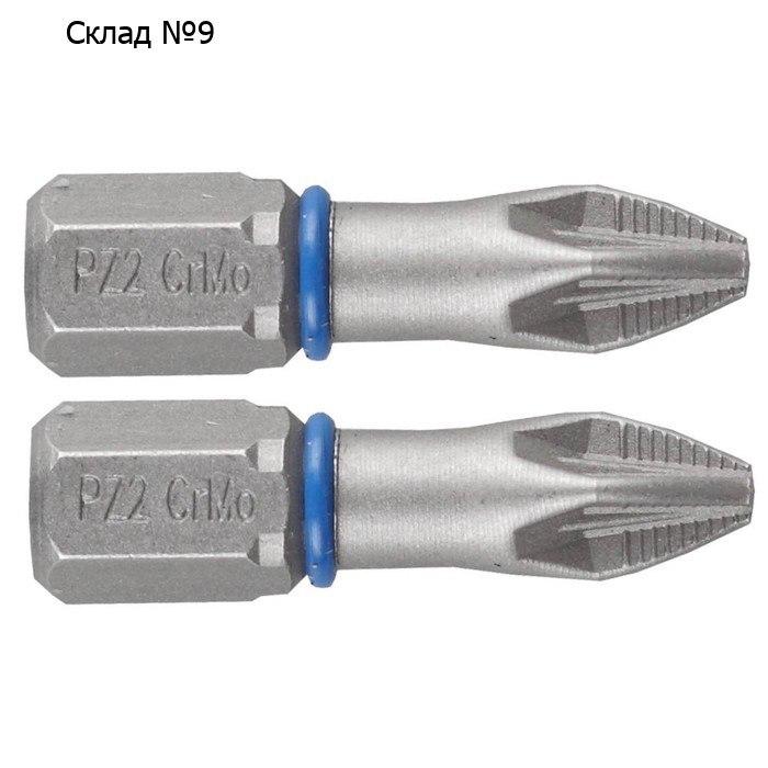 Бита ЗУБР 26013-2-25-2, кованая, CrMo, хвостовик  C 1/4″, PZ2 х 25 мм, 2 шт.