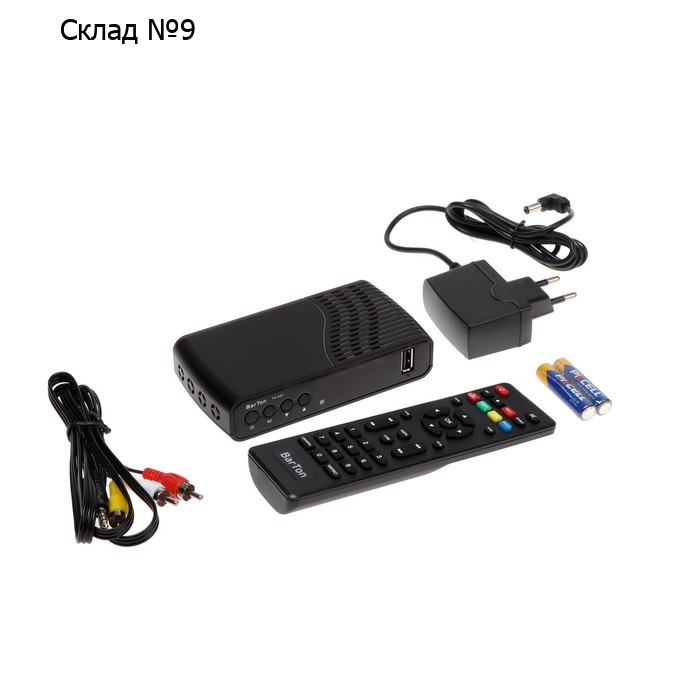 Приставка для цифрового ТВ BarTon TH-563, FullHD, DVB-T2, HDMI, USB, чёрная