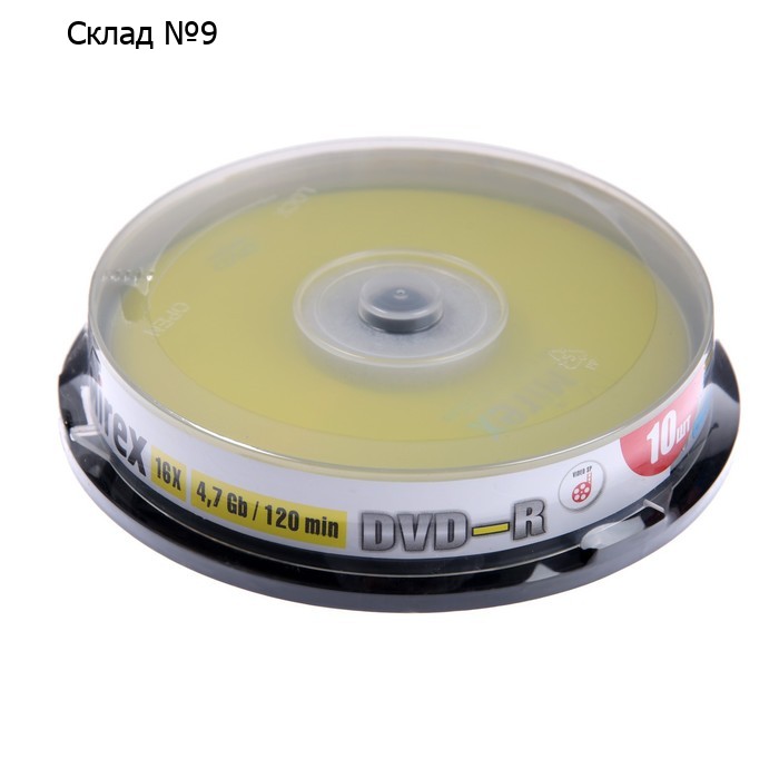 Диск DVD-R Mirex Brand, 16x, 4.7 Гб, Cake Box, 10 шт