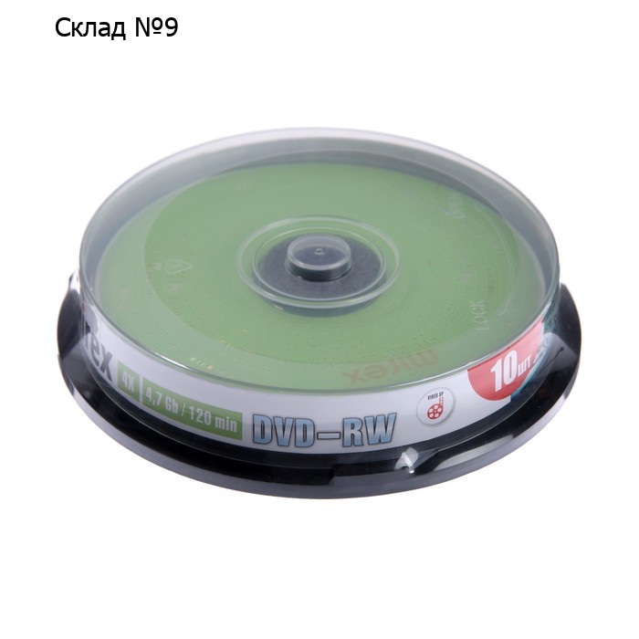 Диск DVD-RW Mirex Brand, 4x, 4.7 Гб, Cake Box, 10 шт