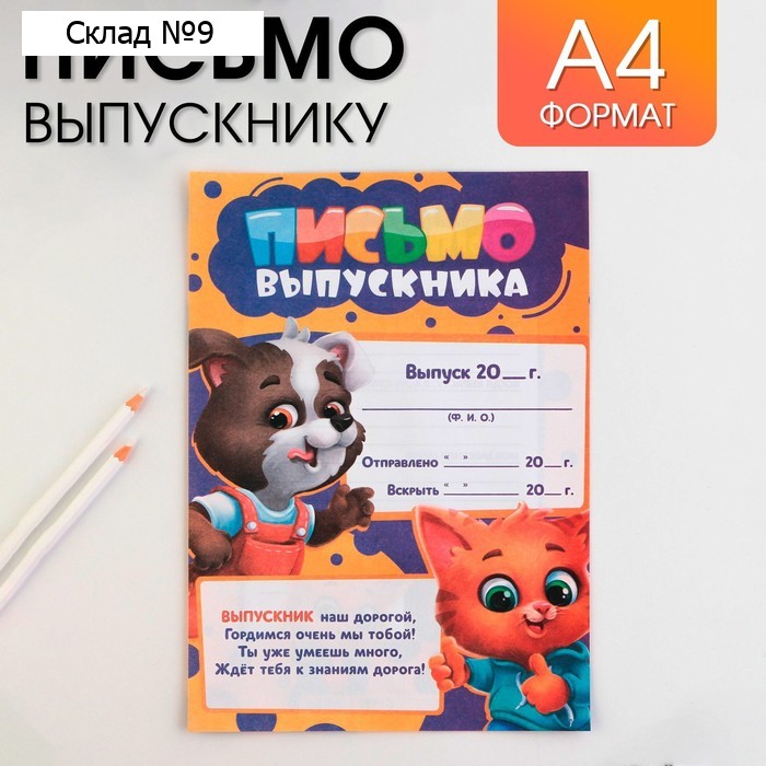Письмо в будущее, А4 «Привет, выпускник»