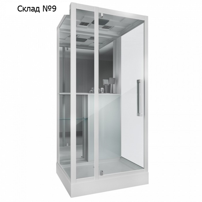 Душевая кабина GROSSMAN GR161, 90x90x215 см, низкий поддон 15 см, стекло прозрачное