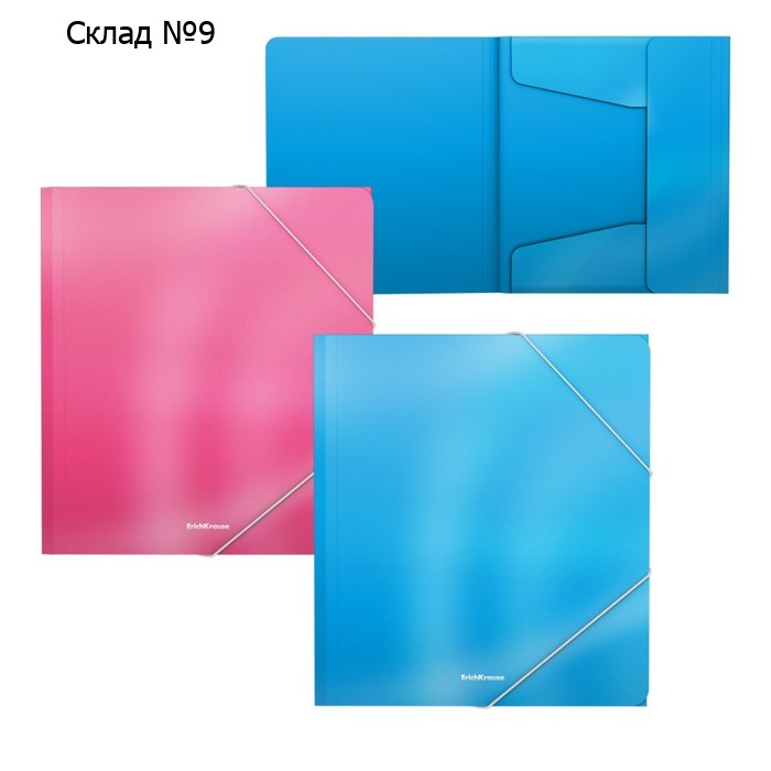 Папка на резинке для тетрадей А5+, 600 мкм, ErichKrause Glossy Bubble Gum, ароматизированный пластик, микс