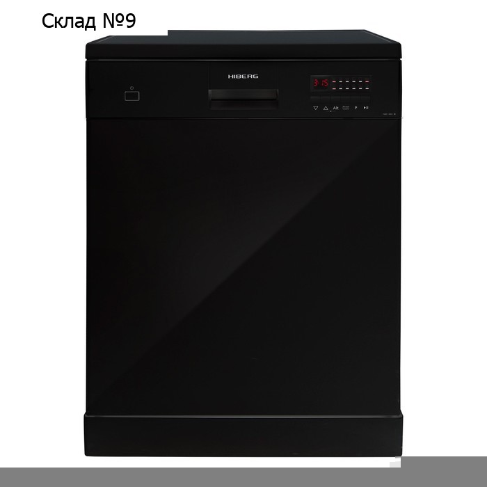 Посудомоечная машина HIBERG F68 1430 B, класс А++, 14 комплектов, 8 программ, цвет чёрный