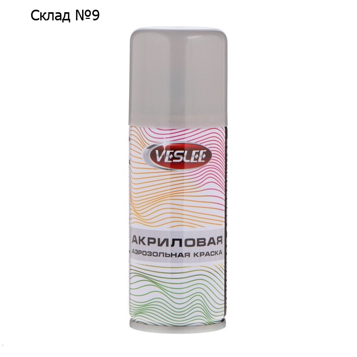 Аэрозольная краска Veslee акриловая, серебряная (металлик), RAL 9006, 100 мл