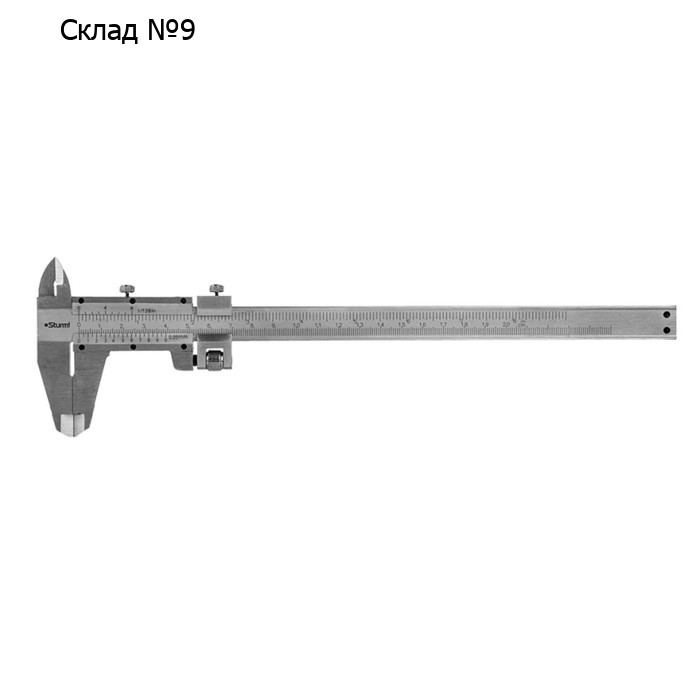 Штангенциркуль STURM, стальной, с глубиномером, 200 мм
