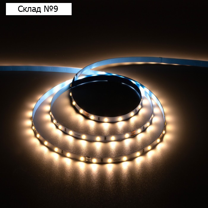 Cветодиодная лента Uniel 5 м, IP20, SMD2835, 60 LED/м, 6 Вт/м, 24 В, 3000К