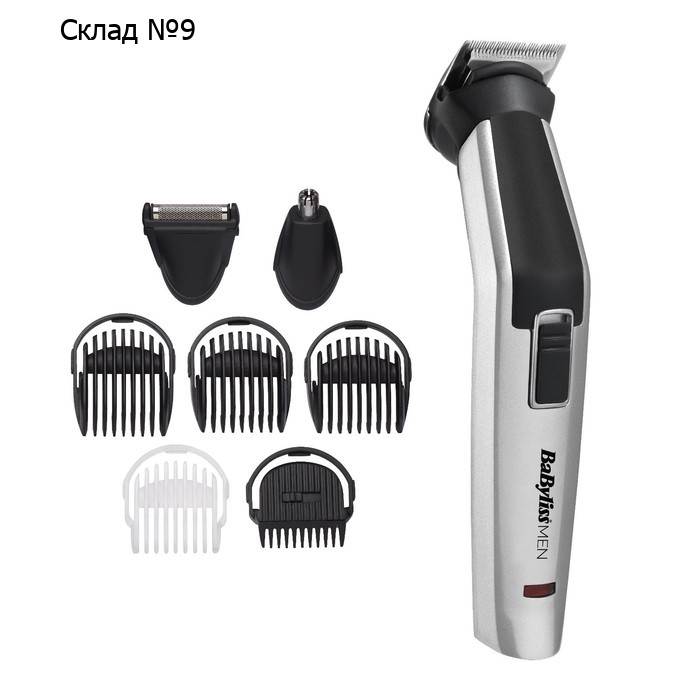 Машинка для стрижки BaByliss MT726E,1/7 мм, титан, от сети/АКБ, чёрно-серебристый