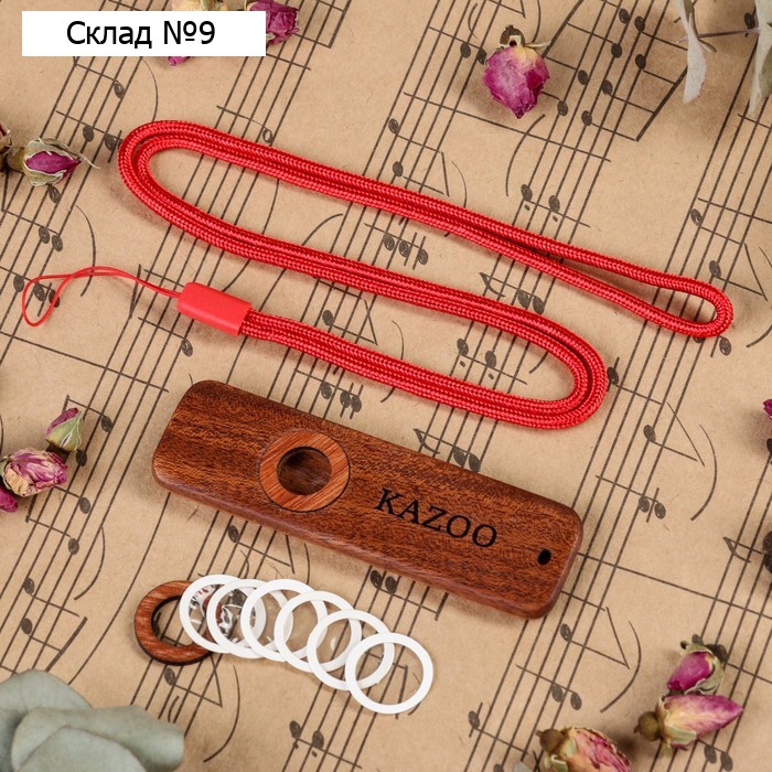 Казу Music Life, деревянный, 9,5 х 2,8 см