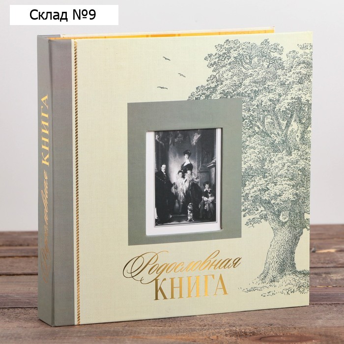 Родословная книга с рамкой под фото «Семейная», 21,5 х 23,7 см.