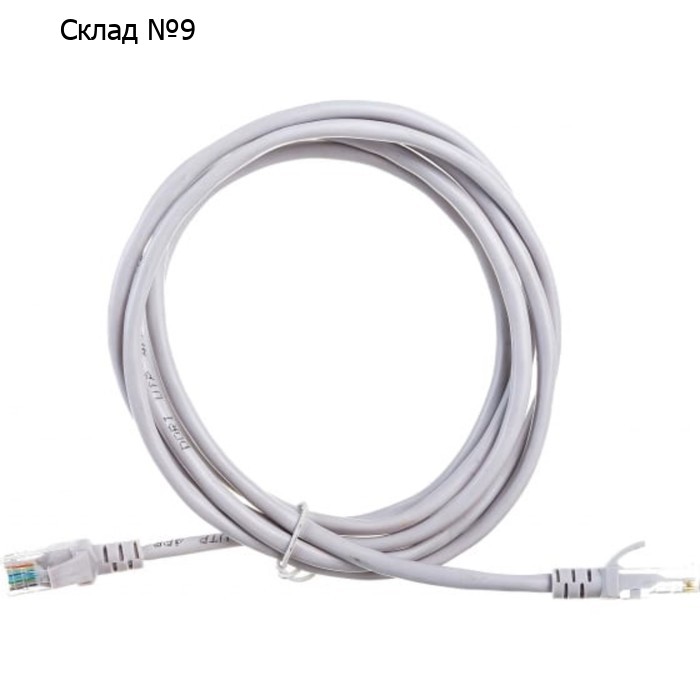 Патч-корд DORI, UTP 4 кат., RJ-45(m)-RJ-45(m), 2 м, серый