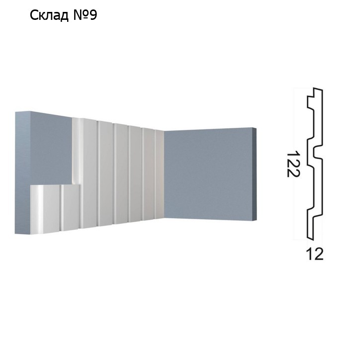 Стеновая панель Kr212SP, 12,2х1,2х270 см