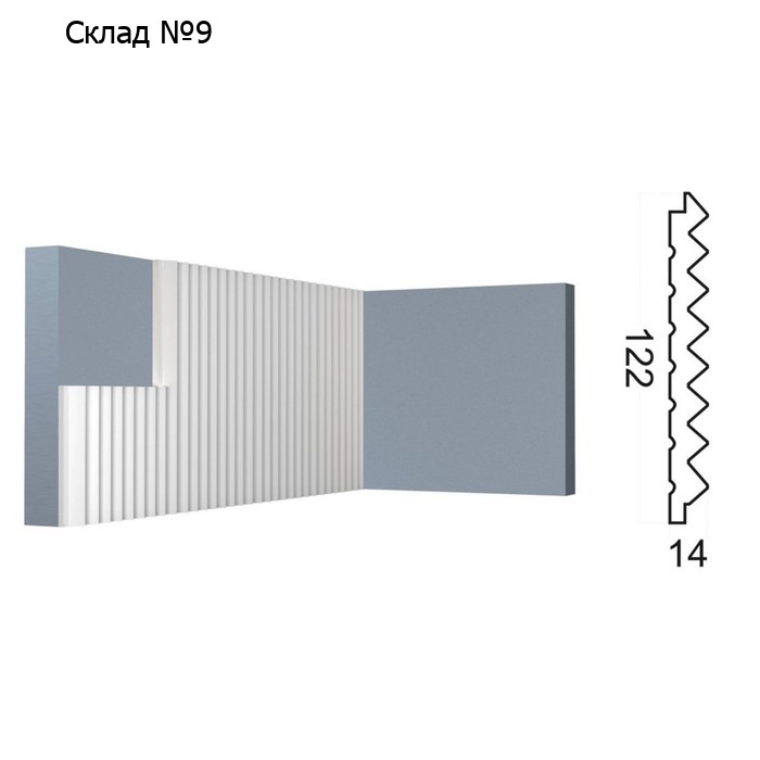 Стеновая панель Kr228SP, 12,2х1,4х270 см