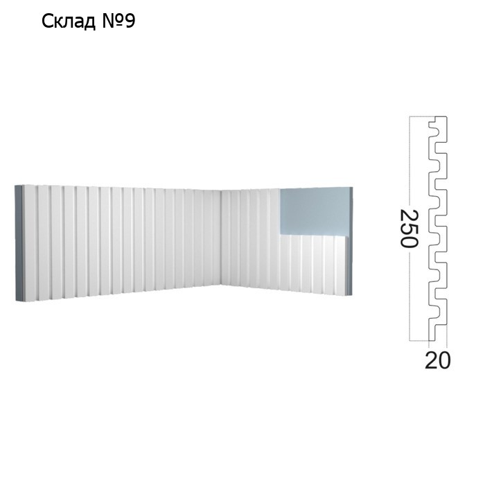 Стеновая панель Kr240SP, 25х2х270 см