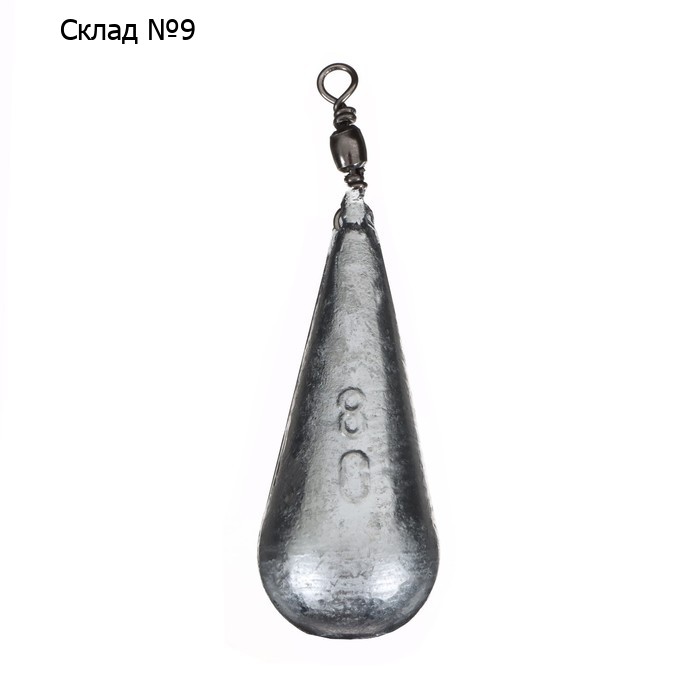 Груз YUGANA, груша с вертлюгом, 80 г