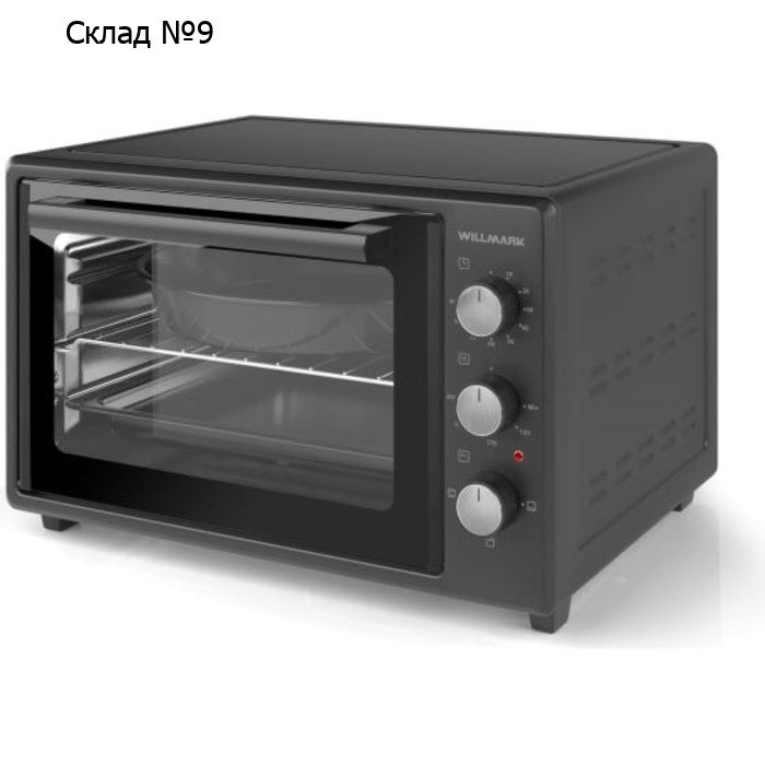 Мини-печь WILLMARK WOF-405BL, 1400 Вт, 40 л, таймер, до 300°С, чёрная