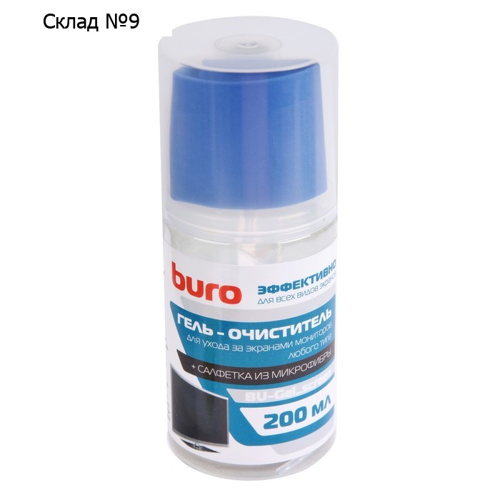 Средство для очистки экранов Buro BU-Gel_screen, спрей, 200 мл, салфетка